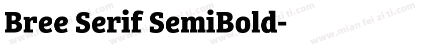 Bree Serif SemiBold字体转换